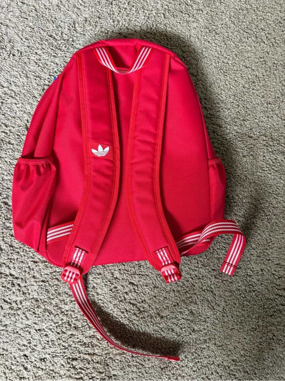 adidas Kids Red Trefoil Mini Backpack with White Logo